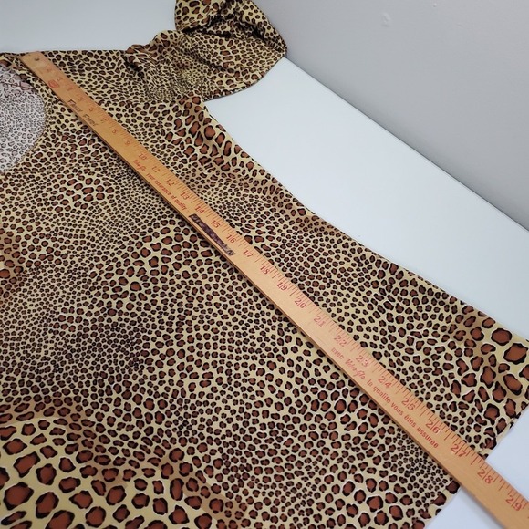 Norma Kamali Womens Stretch Animal Print Top Size XXL Long Sleeve Night Out Glam - Picture 10 of 11